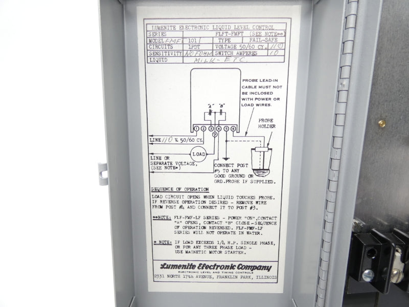 LUMENITE FMFT-1011 110/220VAC 10/5A NSNP