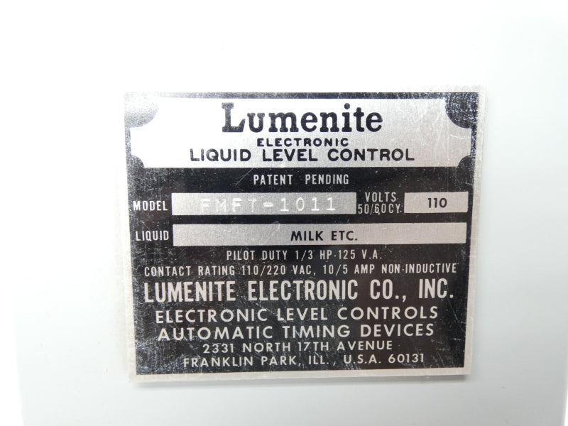 LUMENITE FMFT-1011 110/220VAC 10/5A NSNP