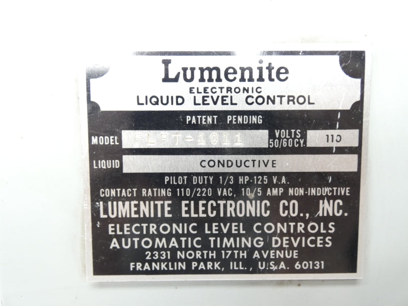 LUMENITE FLFT-1011 110/220VAC 10/5A NSNP