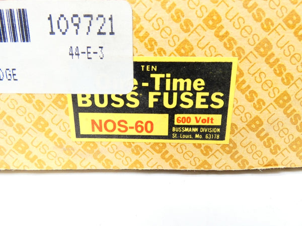 BUSSMANN NOS-60 600VAC 60A (PKG OF 10) (BL/R) NSMP
