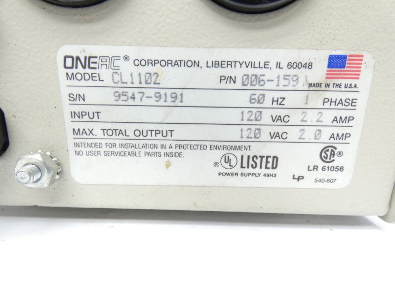 ONE AC CL1102 120VAC 2.0A UNMP