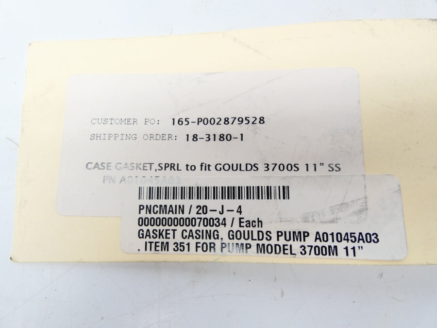 GOULDS PUMP A01045A03 NSNP