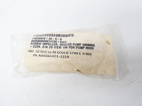 GOULDS PUMP A00086A03-2229 NSNP