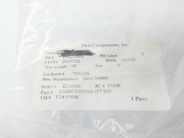 FLOW COMPONENTS A32WCS1010S6-1FT6IN FC61695 NSMP