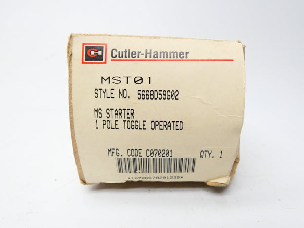 CUTLER HAMMER MST01 5668D59G02 115-277VAC NSMP