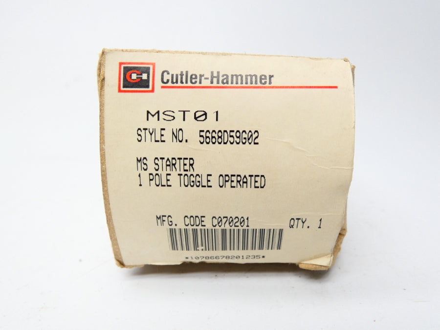 CUTLER HAMMER MST01 5668D59G02 115-277VAC NSMP