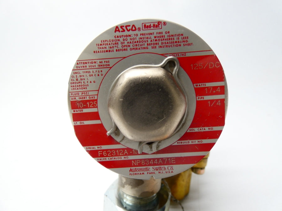 ASCO NP8344A71E 125VDC 10-125PSI 1/4" NSNP