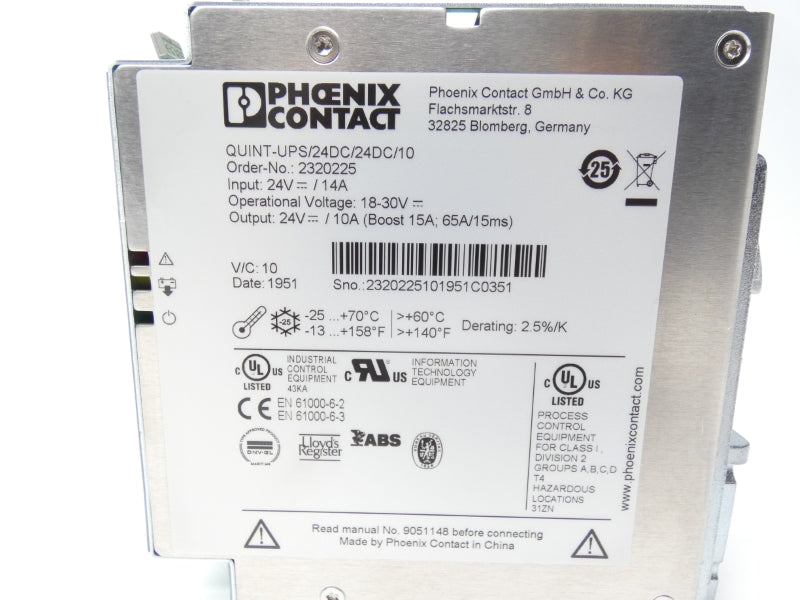 PHOENIX CONTACT QUINT-UPS/24DC/24DC/10 NSMP