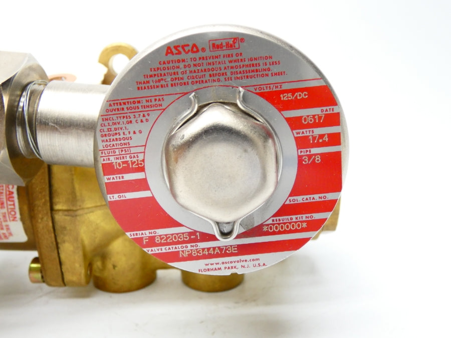 ASCO NP8344A73E 125VDC 10-125PSI 3/8" NSNP