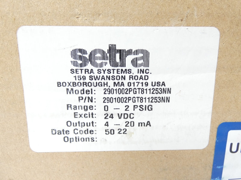 SETRA 2901002PGT811253NN 24VDC 0-2PSI NSMP