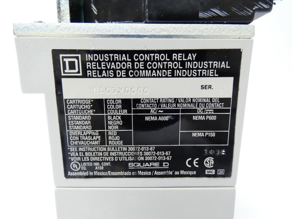 SQUARE D 8501XDO60V62 SER. A 115/125VDC NSMP
