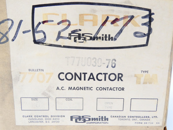 CLARK T77U030-76 110/120V NSMP