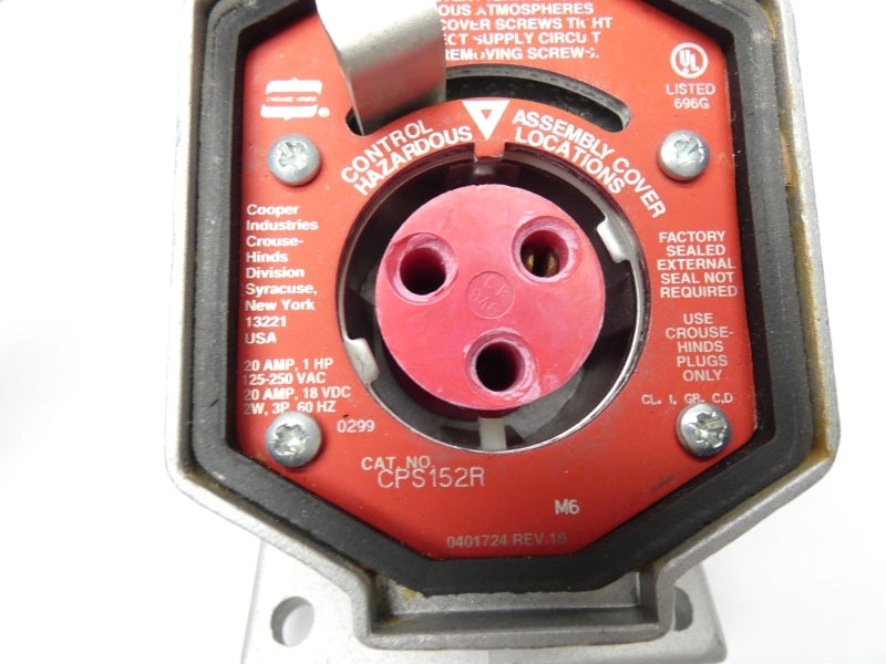 CROUSE HINDS CPS152R 125-250VAC, 20A UNMP