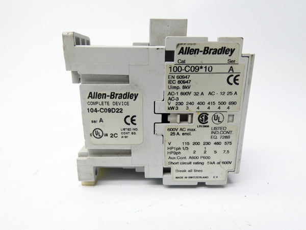 ALLEN BRADLEY 104-C09D22 SER. A 110-120V 32A (AS PICTURED) UNMP