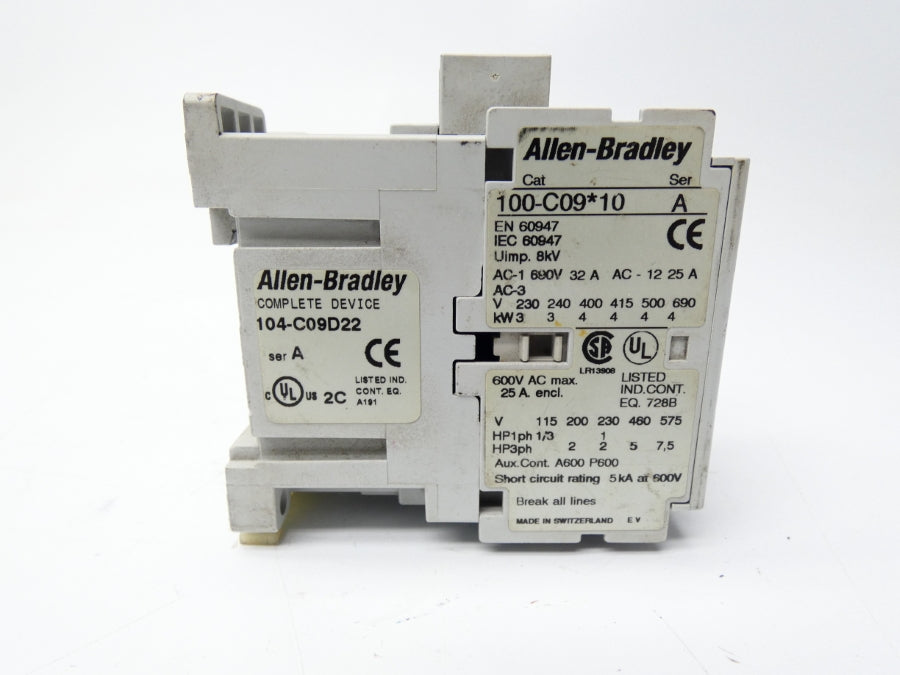 ALLEN BRADLEY 104-C09D22 SER. A 110-120V 32A (AS PICTURED) UNMP