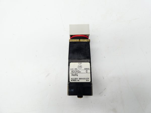 ALLEN BRADLEY 800MS-N46Q SER. C (NO KEY) (BK/YL) NSMP