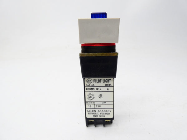 ALLEN BRADLEY 800MS-Q12 SER. A 12V (BK/YL) NSMP