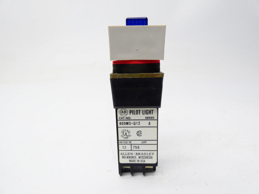 ALLEN BRADLEY 800MS-Q12 SER. A 12V (BK/YL) NSMP