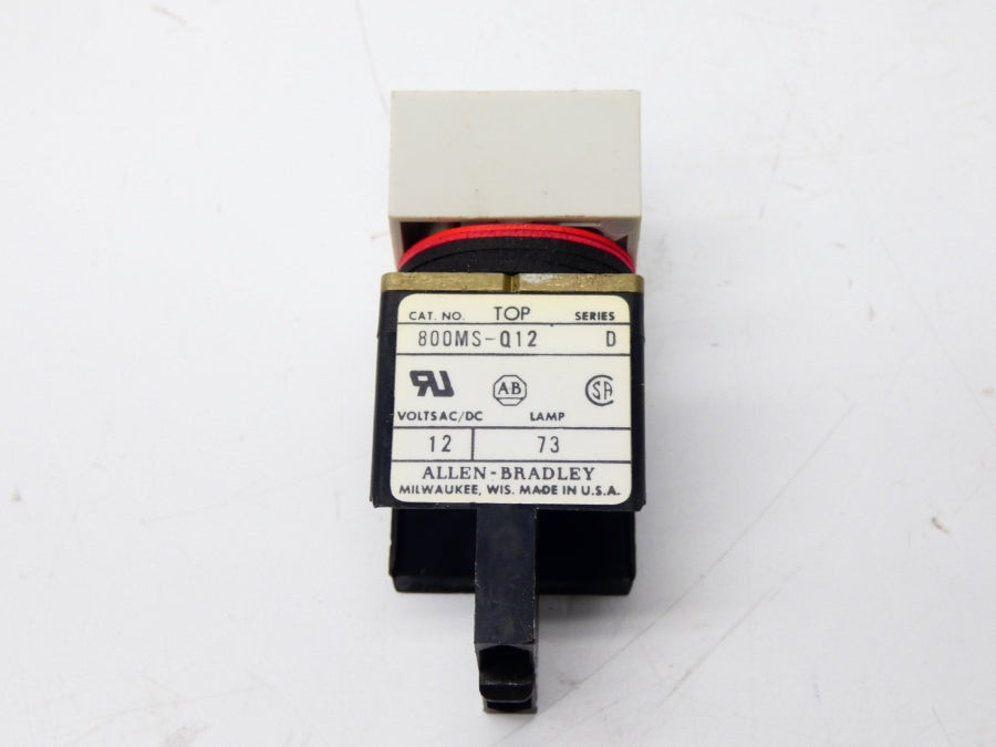 ALLEN BRADLEY 800MS-Q12 SER. D 12V (BK/YL) NSMP