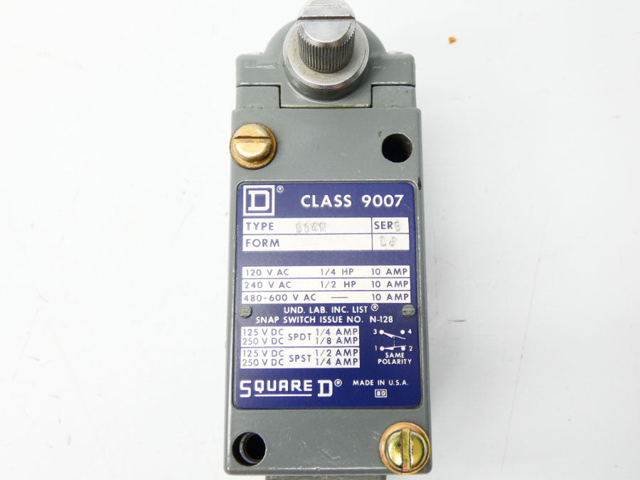 SQUARE D 9007B54N SER. B 480-600VAC 10A NSNP