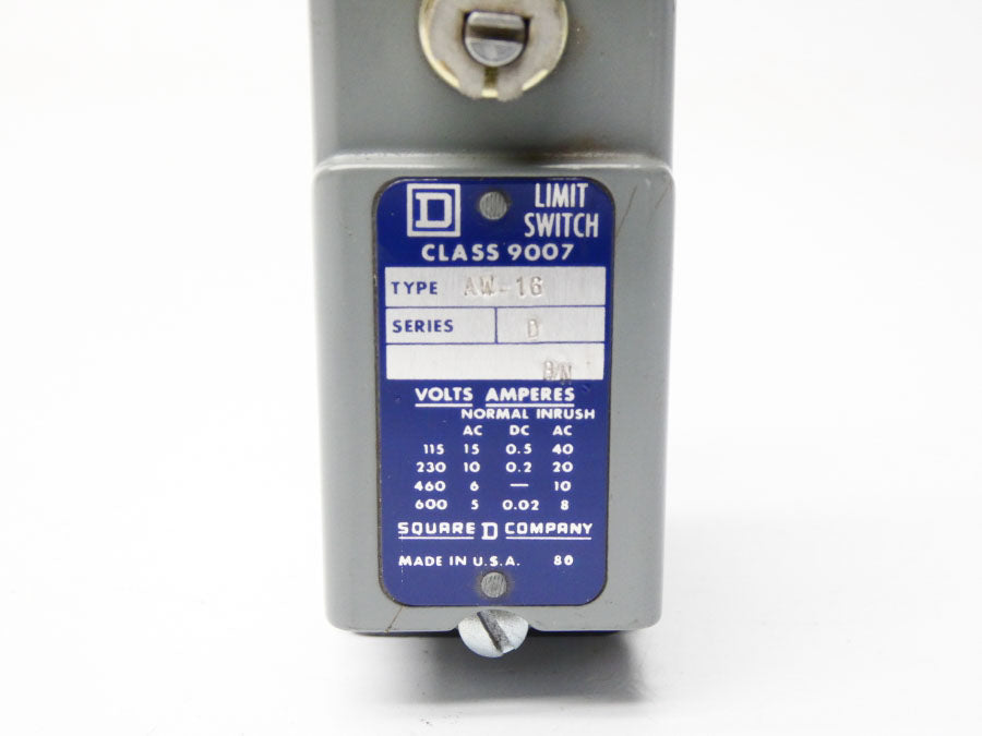 SQUARE D 9007AW-16 SER. D 600VAC 40A NSNP