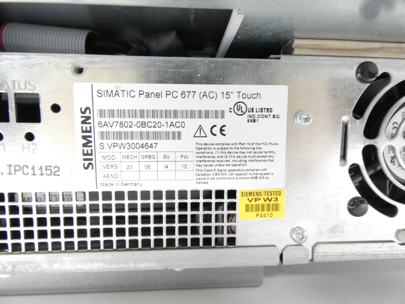 SIEMENS 6AV7802-0BC20-1AC0 100-240V UNMP