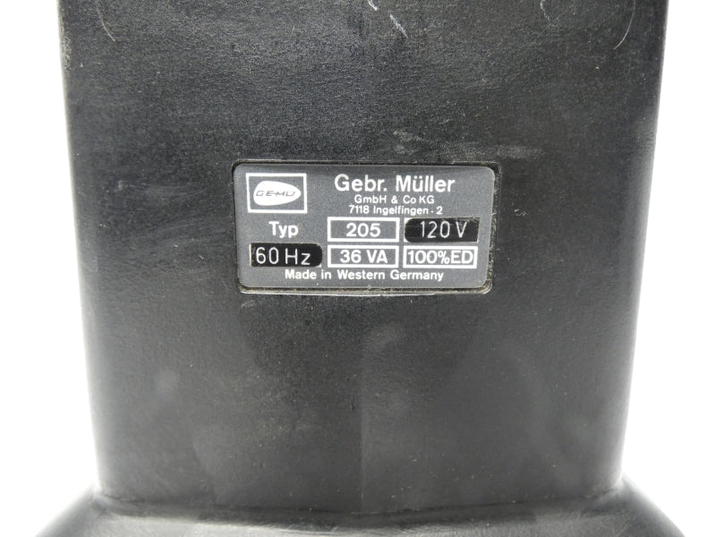 GEMU TYPE 205 120V UNMP