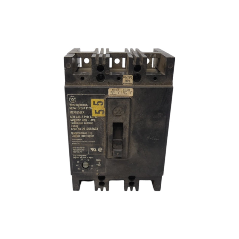 WESTINGHOUSE MCP0358CR 600VAC 7A (AS IS) UNMP