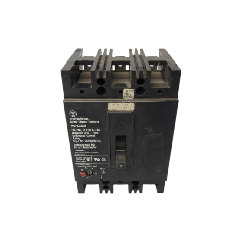 WESTINGHOUSE MCP0358CR 600VAC 7A (AS PICTURED) UNMP