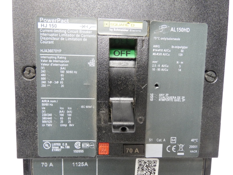 SQUARE D HJA36070YP 600V 70A NSNP