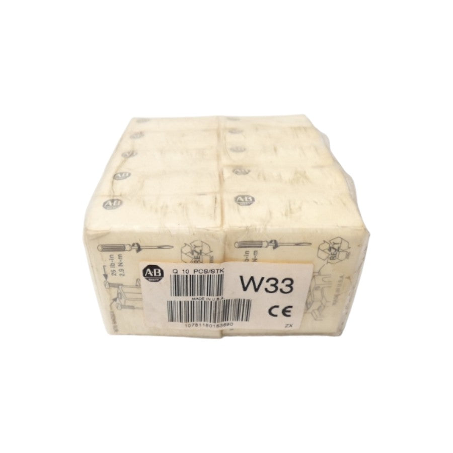 ALLEN BRADLEY W33 (WH) (PKG OF 10) NSMP