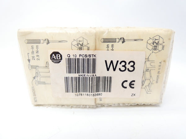ALLEN BRADLEY W33 (WH) (PKG OF 10) NSMP