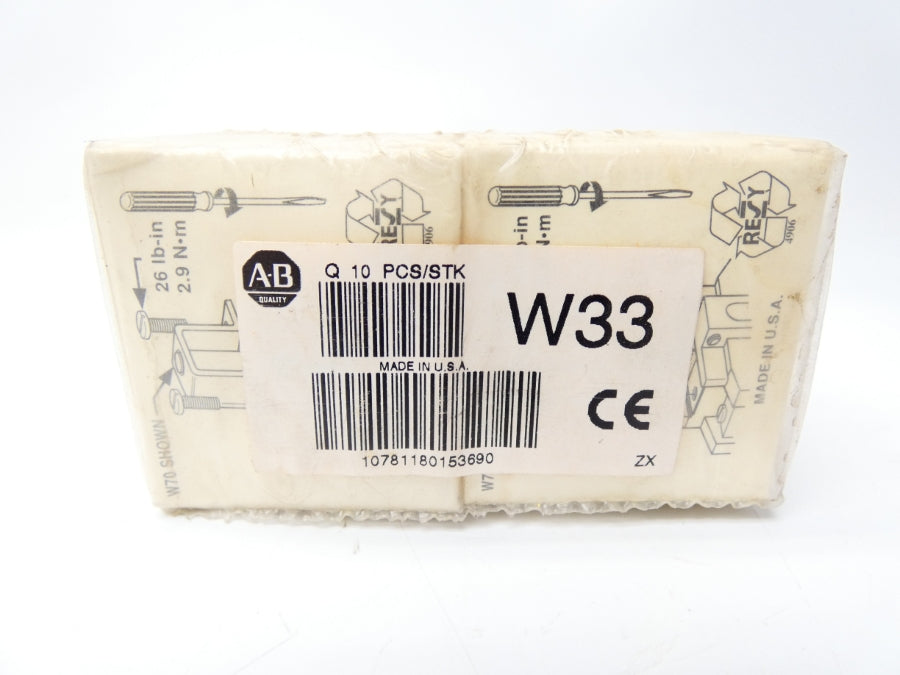 ALLEN BRADLEY W33 (WH) (PKG OF 10) NSMP