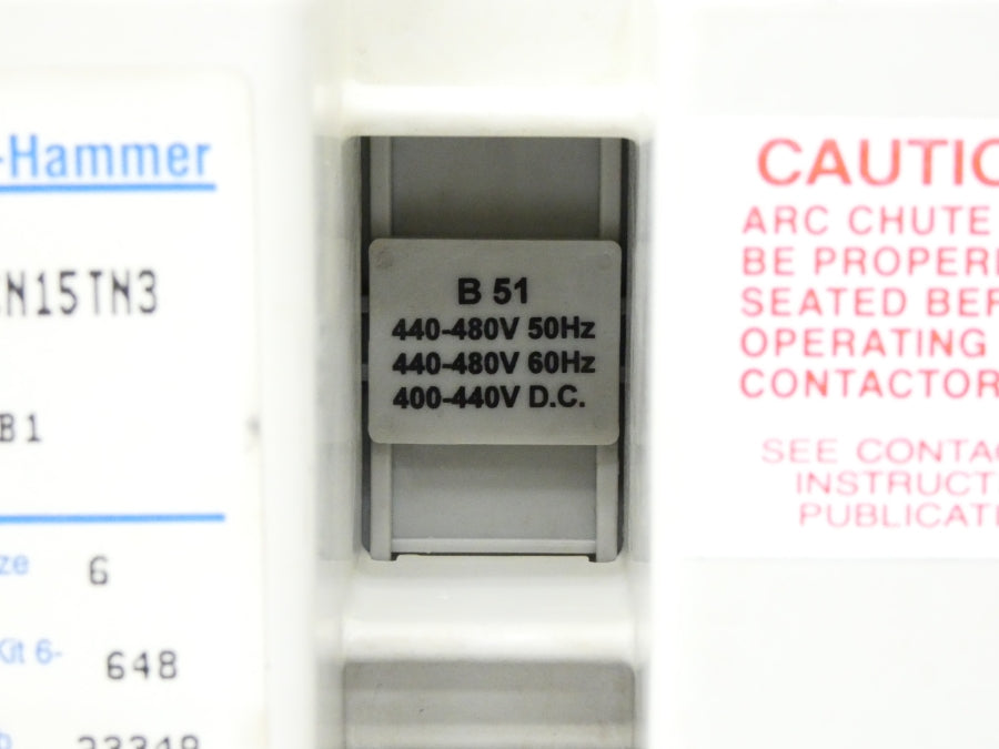 CUTLER HAMMER CN15TN3CB SER. B1 440/480V (NO LUGS) NSNP