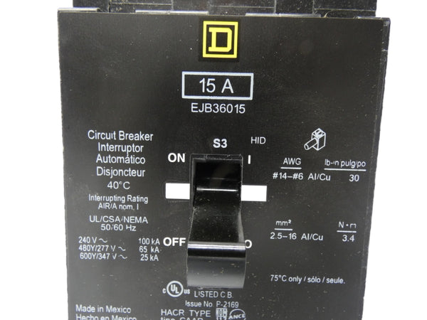 SQUARE D EJB36015 240V 15A NSNP