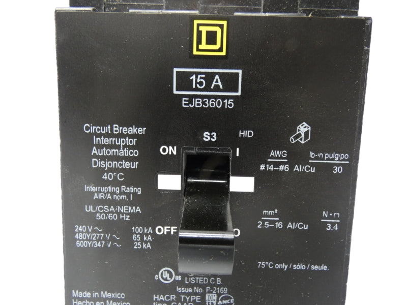 SQUARE D EJB36015 240V 15A NSNP