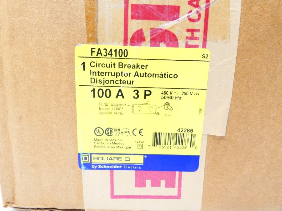 SQUARE D FA34100 SER. 2 480VAC 100A NSMP
