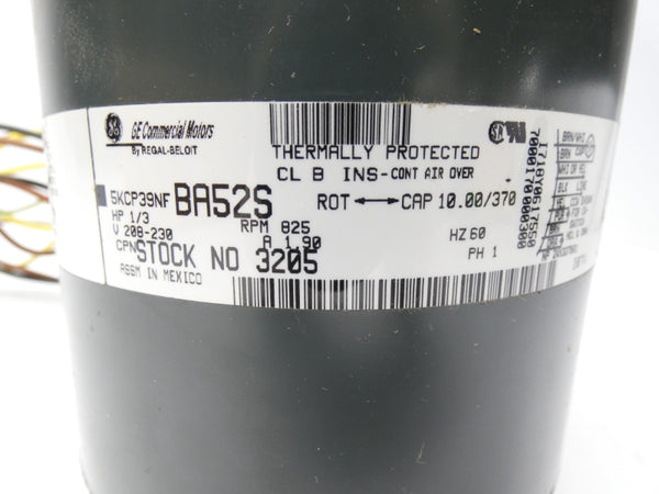 GENERAL ELECTRIC 5KCP39NFBA52S 3205 208-230V 1.90A NSMP