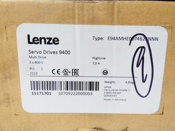 LENZE E94AMHE0074B22NNN-M0064N 400V 7A NSMP