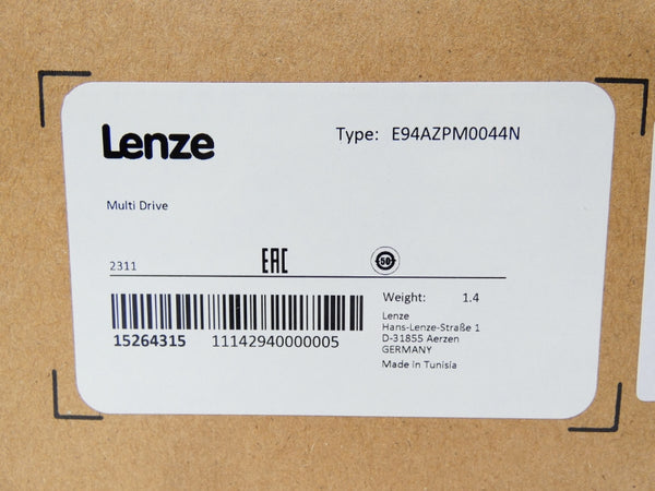 LENZE E94AMHE0024B22NNN-M0044N 400V 1.5A NSMP