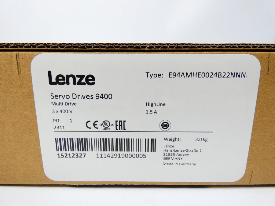 LENZE E94AMHE0024B22NNN-M0044N 400V 1.5A NSMP
