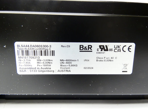 B&R 8LSA44.DA060S300-3 REV. C9 400V 7.40A NSMP