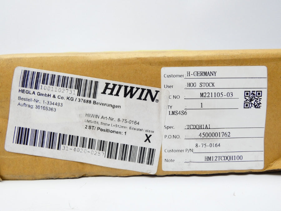 HIWIN LMS4S6 HM12TCDQH100 NSFS