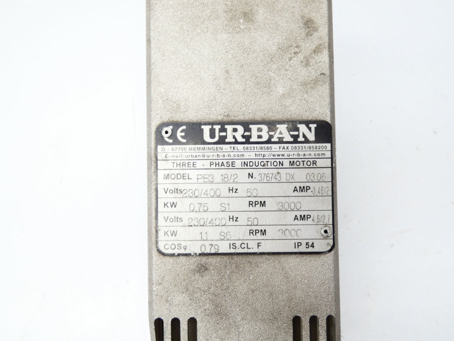 URBAN PE318/2 376743DX0306 230/400V 2.7/4.5A (AS IS) UNMP