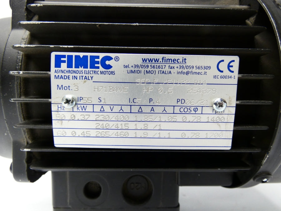 FIMEC H71B4VE 265/460V 1.1/1.9A NSNP