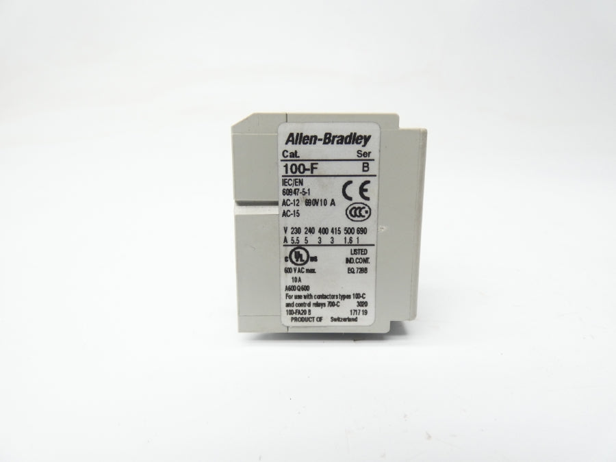 ALLEN BRADLEY 100-F SER. B 600VAC 10A UNMP