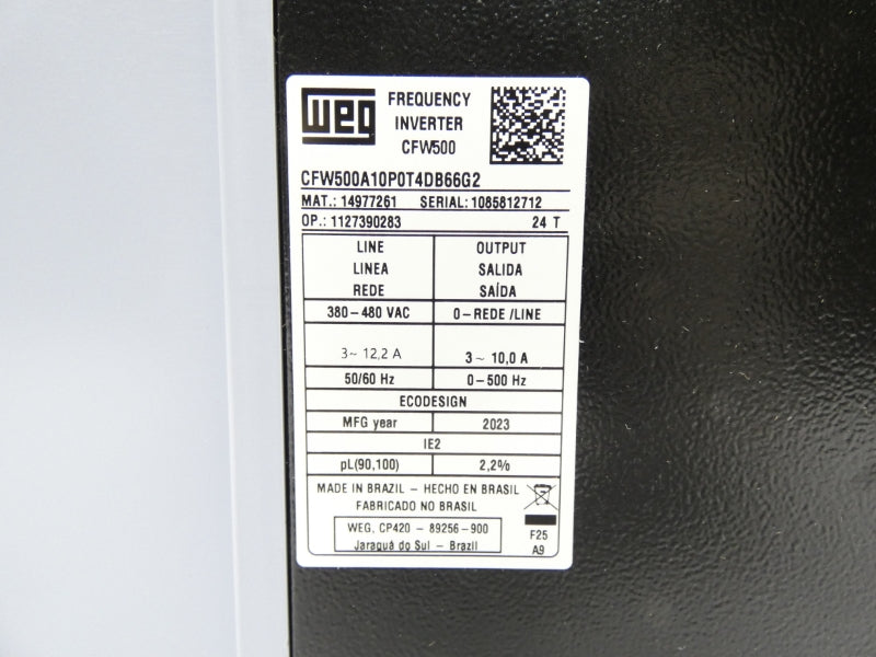 WEG CFW500A10P0T4DB66G2 380-480V 3-12.2A NSMP