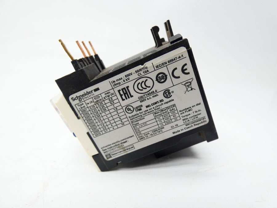 SCHNEIDER ELECTRIC LR2K0310 2.6-3.7A (AS IS) UNMP