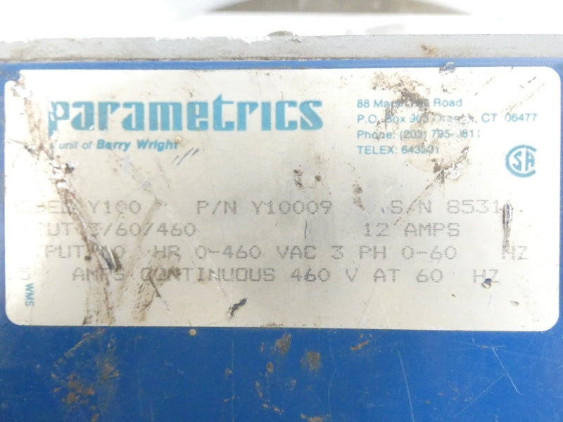 PARAMETRICS Y10009 0-460VAC 12A UNMP
