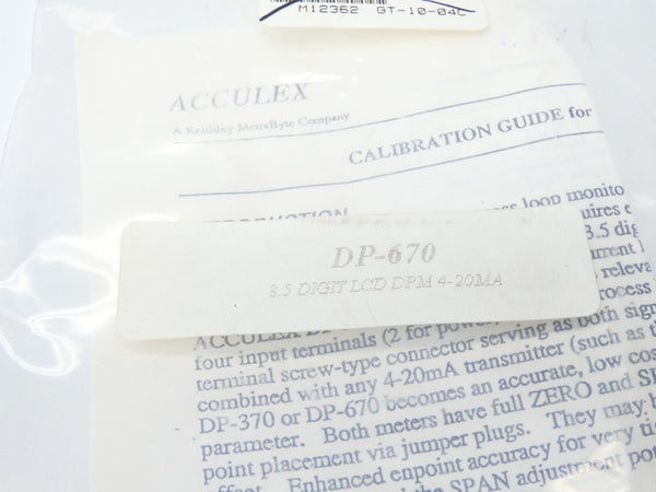 ACCULEX DP-670 NSMP